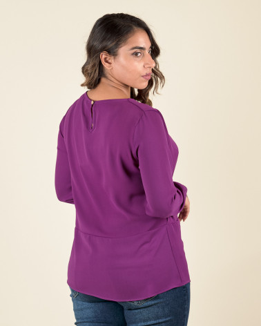 MAGLIA SVASATA CON DRAPPEGGIATURA