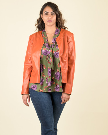 GIACCA CORTA IN ECOPELLE