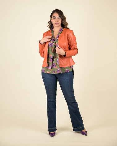 GIACCA CORTA IN ECOPELLE