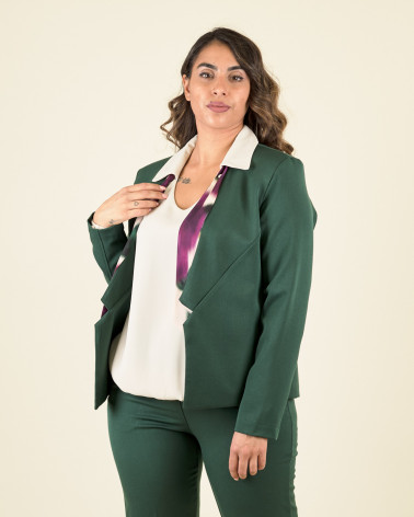 GIACCA IN DIAGONALE VERDE