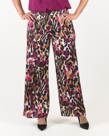 PANTALONI PALAZZO FANTASIA MACULATA