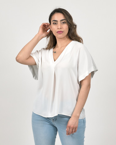 BLUSA IN GEROGETTE E LUREX