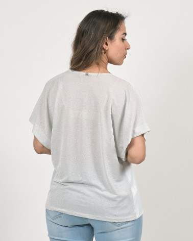 BLUSA IN GEROGETTE E LUREX