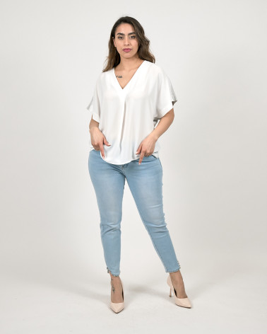 BLUSA IN GEROGETTE E LUREX