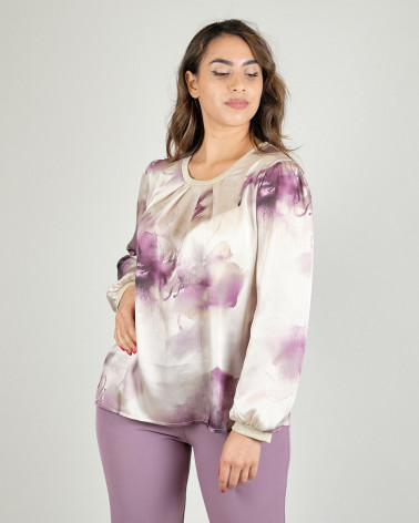 Blusa malva con lurex