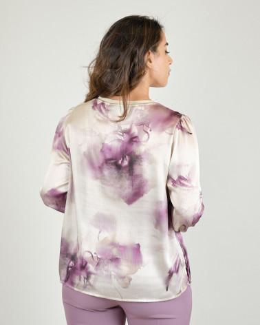 Blusa malva con lurex