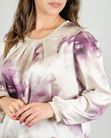 Blusa malva con lurex