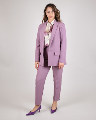 Blazer monobottone malva