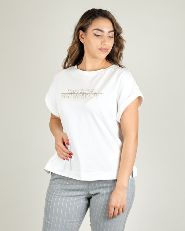 T-shirt in cotone con stampa