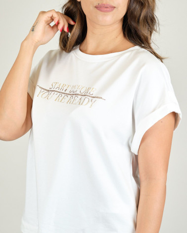 T-shirt in cotone con stampa