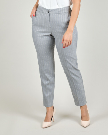 Pantaloni gessati lurex