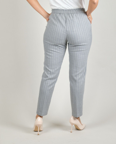 Pantaloni gessati lurex