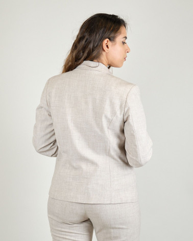 Blazer monobottone beige