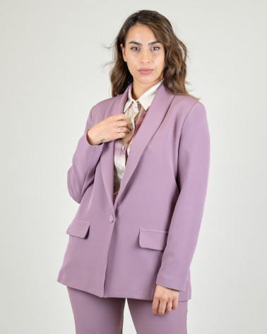 Blazer monobottone malva