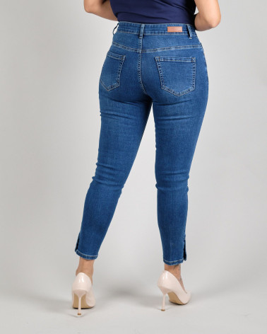 Jeans skinny con bottone