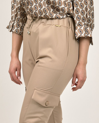 PANTALONI CARGO BEIGE