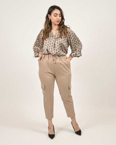 PANTALONI CARGO BEIGE