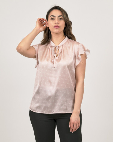 BLUSA A POIS ROSA