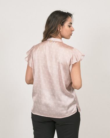 BLUSA A POIS ROSA