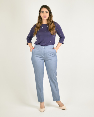 PANTALONI CLASSICI EFFETTO JEANS