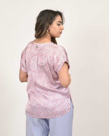 BLUSA PINK IN RASO