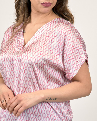 BLUSA PINK IN RASO