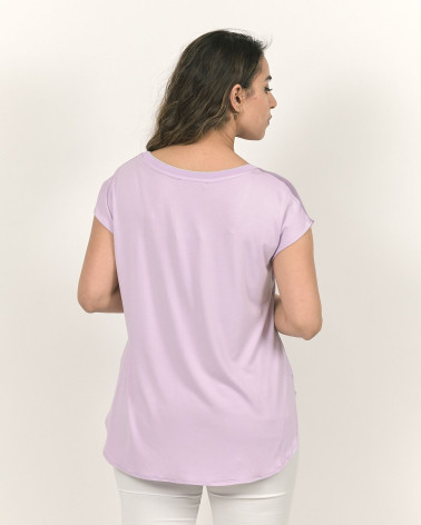 BLUSA IN RASO CON ORLO A CAMICIA