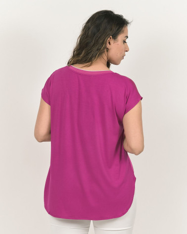 BLUSA IN RASO CON ORLO A CAMICIA