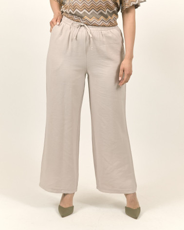 PANTALONI A PALAZZO BEIGE