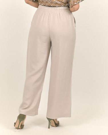 PANTALONI A PALAZZO BEIGE