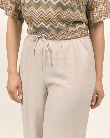 PANTALONI A PALAZZO BEIGE