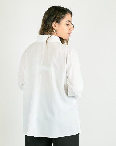 BLUSA CALIBRATA IN GEORGETTE