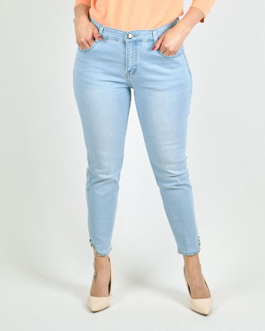 JEANS CON PIETRE COLORATE