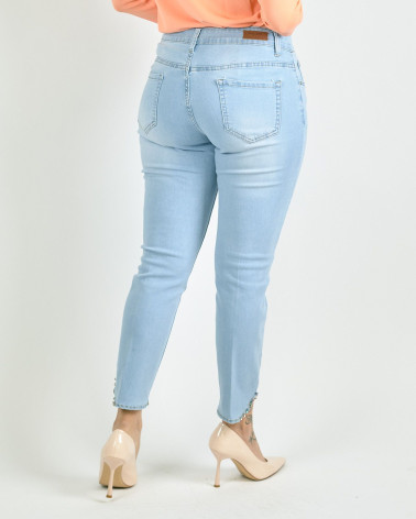 JEANS CON PIETRE COLORATE