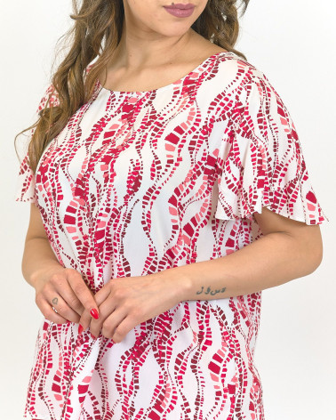 BLUSA RED IN VISCOSA