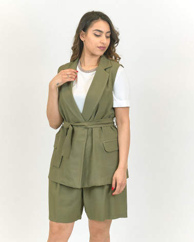 GILET VERDE CON FUSCIACCA