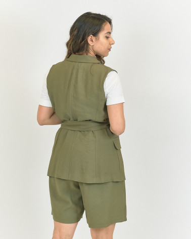 GILET VERDE CON FUSCIACCA