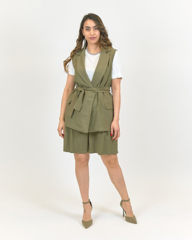 GILET VERDE CON FUSCIACCA