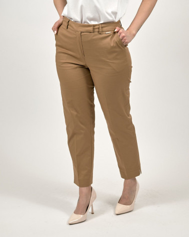 PANTALONI IN COTONE BEIGE