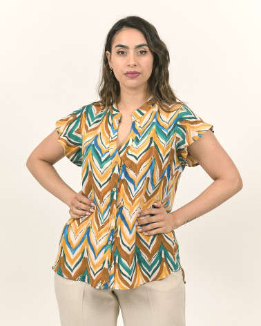 CAMICIA ASTRATTA IN VISCOSA