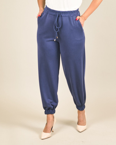 Pantaloni joggers in scuba blu