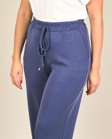 Pantaloni joggers in scuba blu