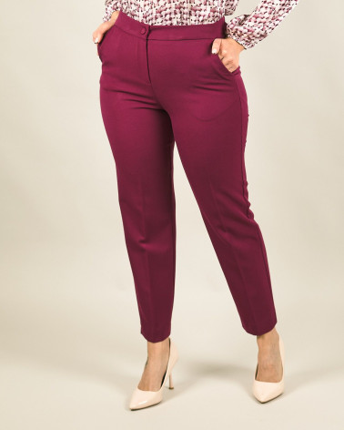 Pantaloni capri in lana rasata