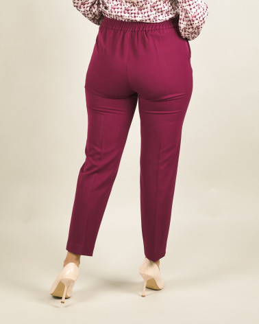 Pantaloni capri in lana rasata