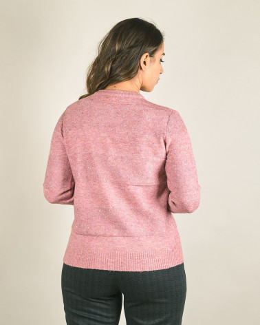 Cardigan in tessuto morbido con paillettes