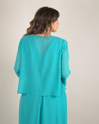 Coprispalle in chiffon drappeggiato