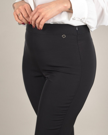 Pantaloni eleganti a zampa in cady fluido