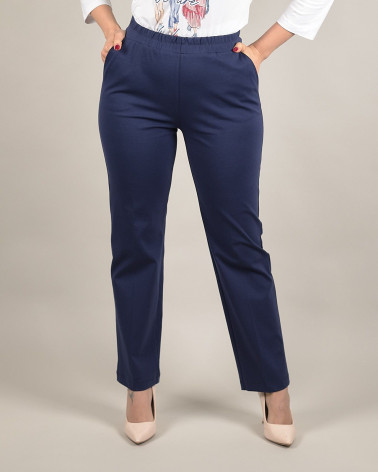 Pantaloni blu in felpa con elastico in vita comodo