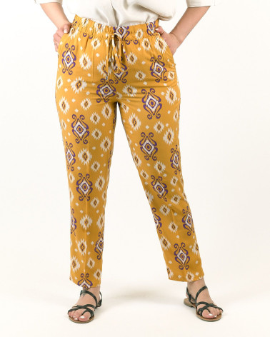 PANTALONI FANTASIA SENAPE