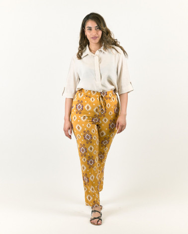 PANTALONI FANTASIA SENAPE